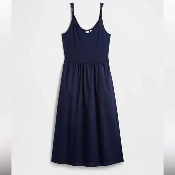 GAP Twist Strap Classic Navy Midi Dress. Size XXL. NWT - Picture 6 of 7